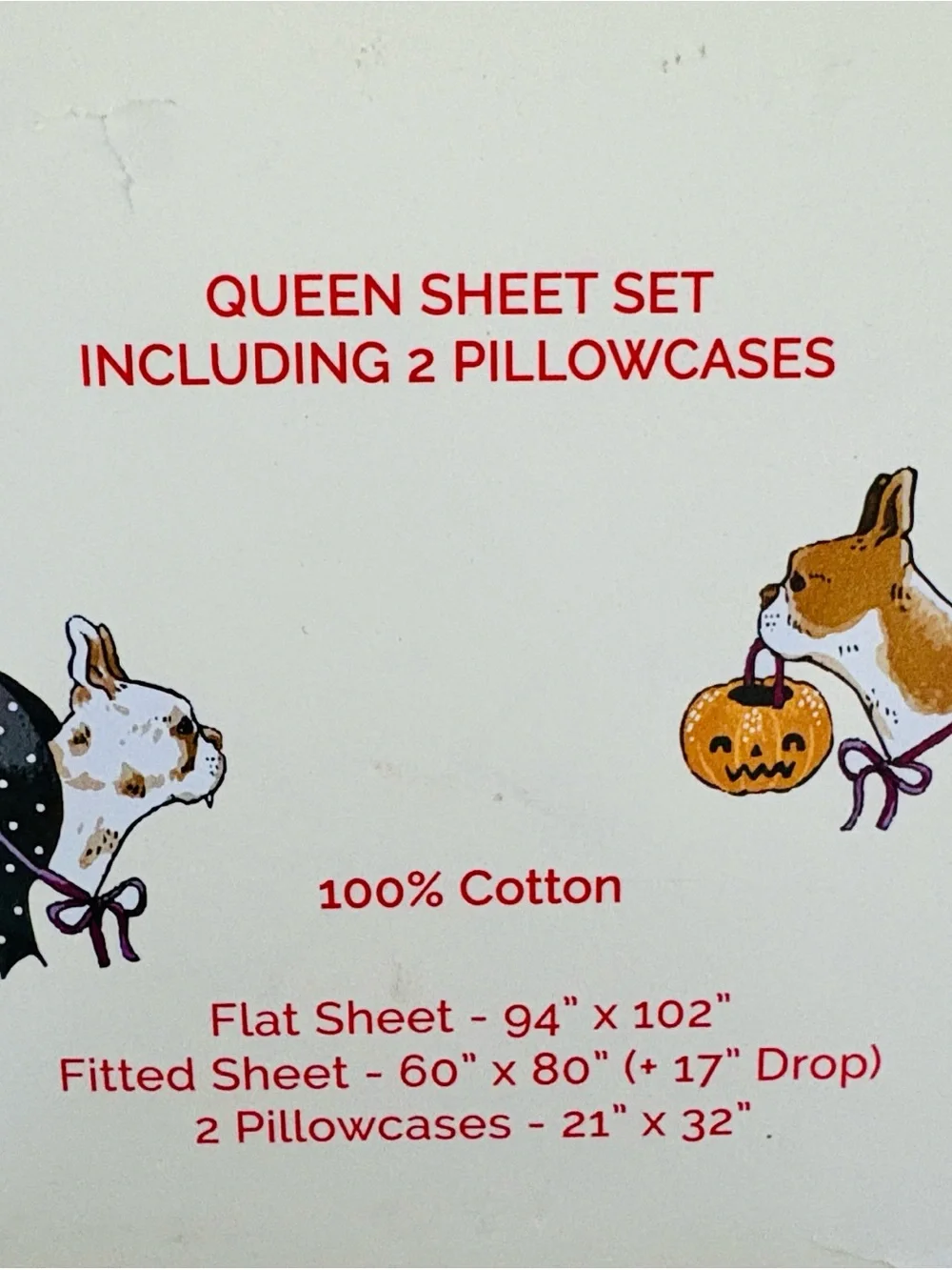 CATH KIDSON LONDON➕NWT Spooky Dogs Cotton Sheet Set